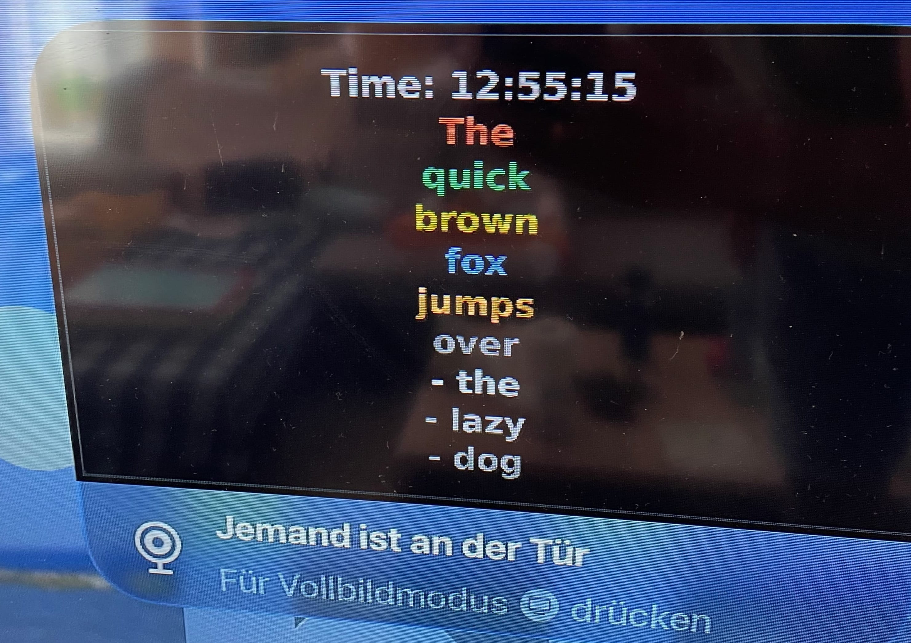 Random Test Notification on Apple TV